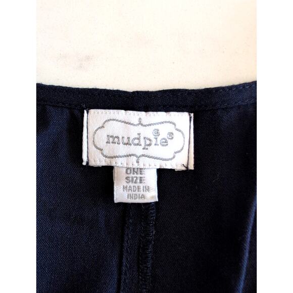 Mud Pie Women’s Tassel Trim Sleeveless Cover Up One Size Navy & Blue - Picture 3 of 7